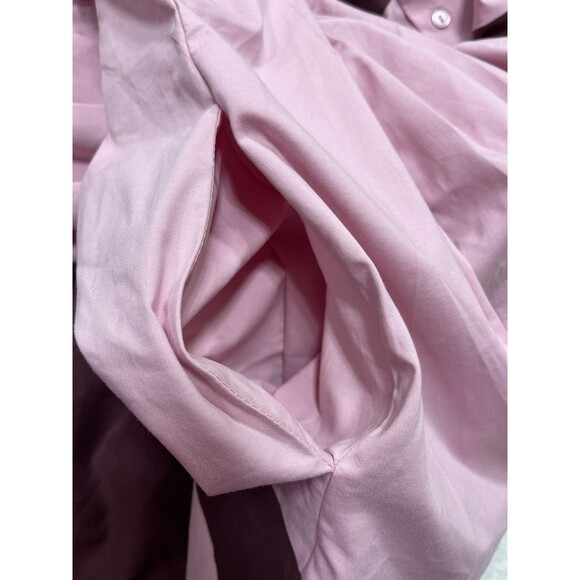 Exquise Anthropologie Midi Dress Pink Tobie Button Front Pleat Shirt Size XL NWT - Picture 8 of 11